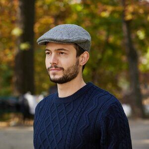 Donegal Handwoven Vintage Tweed Flat Cap Sz 7